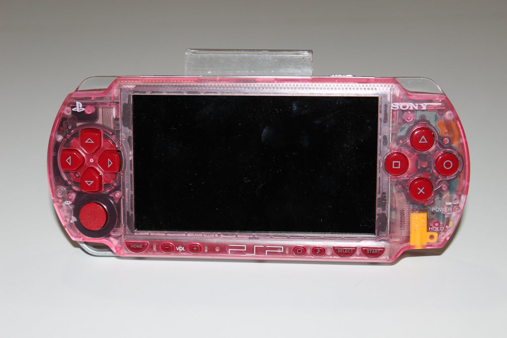 Custom PSP 1000 Clear Pink & Red Buttons
